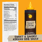 Nutrition Facts for Sweet & Savory Korean BBQ Sauce
